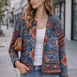 Emma Cook Persian Velvet Jacket | AW14 Designer Statement Blazer | Size 8